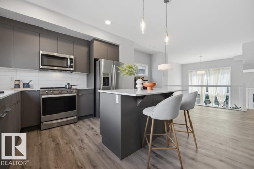 #64 50 Ebony Bv, Sherwood Park, AB - Indoor Photo Showing Kitchen With Upgraded Kitchen