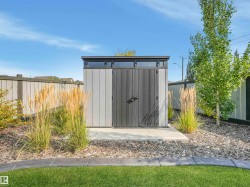 No detail has been overlooked — even the shed is professionally installed on a sturdy concrete foundation, ready for all your maintenance tools or outdoor toys. - 