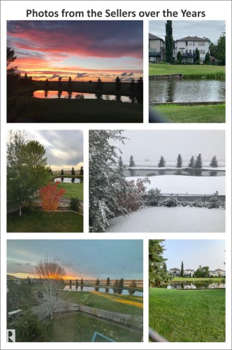 Seller-provided property images. Illustrating the property's exterior and environs across different seasons - 114 Reichert Drive, Beaumont, AB 