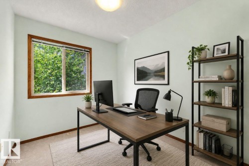 Virtually Staged - #28 290 Spruce Ridge Rd, Spruce Grove, AB - Indoor Photo Showing Office