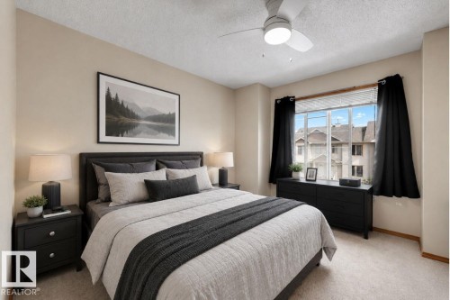 Bedroom Virtually Staged - #28 290 Spruce Ridge Rd, Spruce Grove, AB - Indoor Photo Showing Bedroom