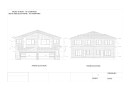 Architectural Drawings. Front and rear elevations with overhang specifications for the property - 3618 40 Avenue, Beaumont, AB  - Other 