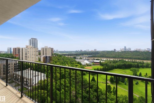 Balcony offering expansive urban and natural scenery - 1008 11307 99 Avenue, Edmonton, AB 