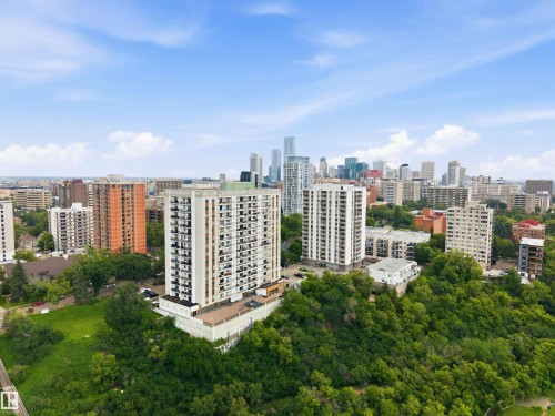 High-rise residential buildings surrounded by mature trees - 1008 11307 99 Avenue, Edmonton, AB 