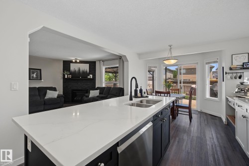 172 Galloway Wynd, Fort Saskatchewan, AB - Indoor Photo Showing Kitchen With Double Sink With Upgraded Kitchen