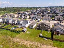 Aerial perspective showcasing a residential development with varied architectural styles - 