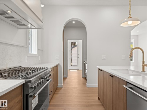 6303 109B Avenue, Edmonton, AB - Indoor Photo Showing Kitchen With Upgraded Kitchen
