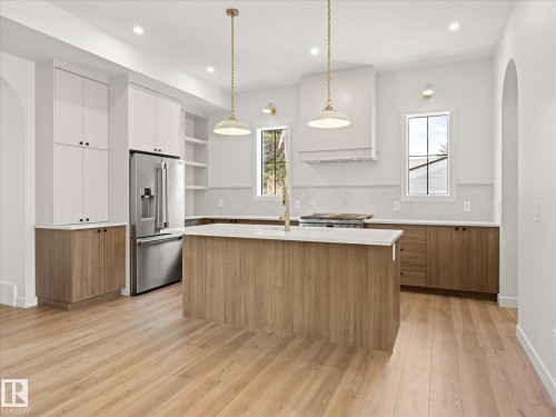 6303 109B Avenue, Edmonton, AB - Indoor Photo Showing Kitchen With Double Sink With Upgraded Kitchen