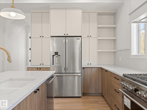 6303 109B Avenue, Edmonton, AB - Indoor Photo Showing Kitchen With Upgraded Kitchen