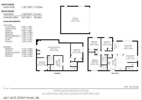 Floor plan - 4007 45 Street, Stony Plain, AB 