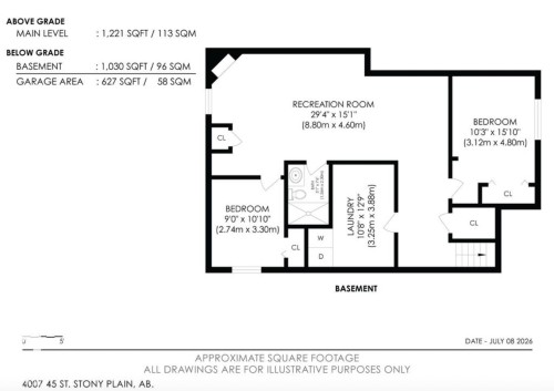 Floor plan - 4007 45 Street, Stony Plain, AB 