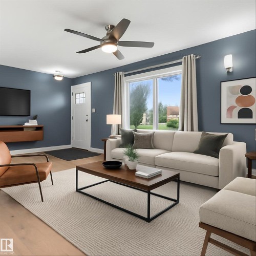 10945 164 Street Nw, Edmonton, AB - Indoor Photo Showing Living Room