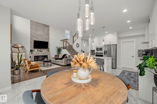 4010 46 Avenue, Beaumont, AB - Indoor With Fireplace