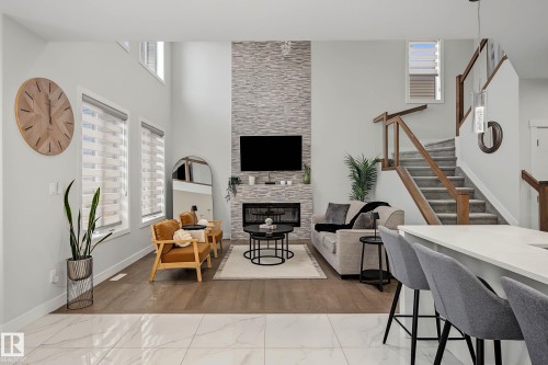 4010 46 Avenue, Beaumont, AB - Indoor With Fireplace