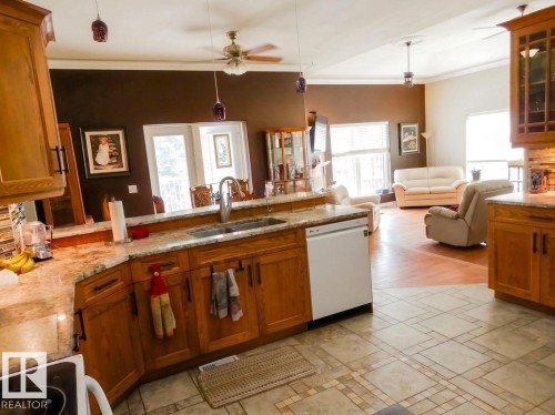 #9 Pinebrook Estates, Rural Thorhild County, AB - Indoor Photo Showing Kitchen With Double Sink