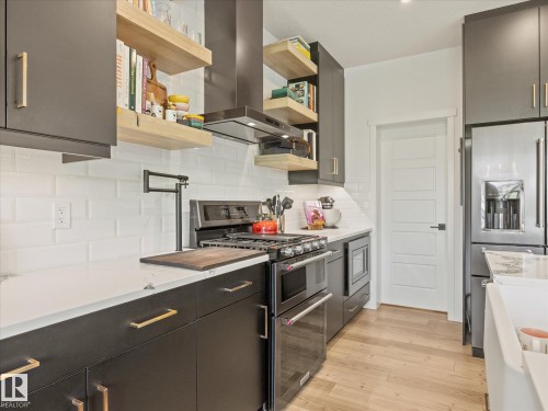 3648 6 Street Nw, Edmonton, AB - Indoor Photo Showing Kitchen With Upgraded Kitchen