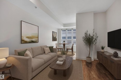 1103 9939 109 Street, Edmonton, AB - Indoor Photo Showing Living Room