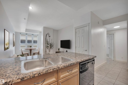 1103 9939 109 Street, Edmonton, AB - Indoor Photo Showing Kitchen With Double Sink