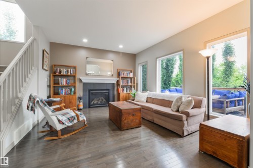 16 Ashton Gate, Spruce Grove, AB - Indoor Photo Showing Living Room With Fireplace