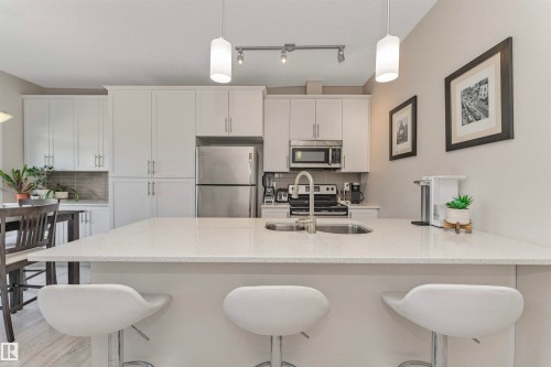 43 3710 Allan Drive, Edmonton, AB - Indoor Photo Showing Kitchen With Stainless Steel Kitchen With Upgraded Kitchen