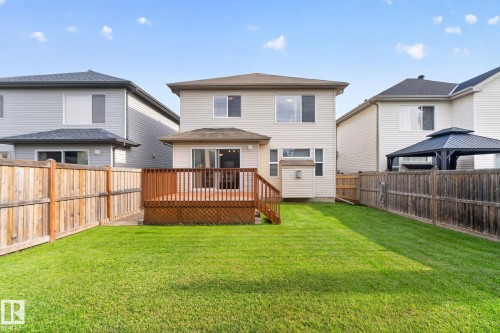 Expansive green lawn with a private wooden fence - 7858 170A Avenue, Edmonton, AB 