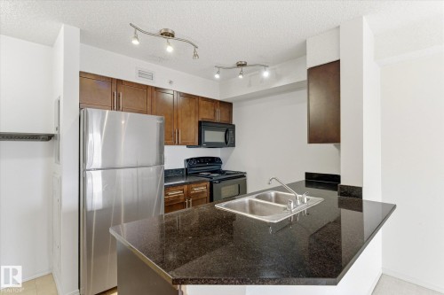 #409 11816 22 Av Sw, Edmonton, AB - Indoor Photo Showing Kitchen With Double Sink