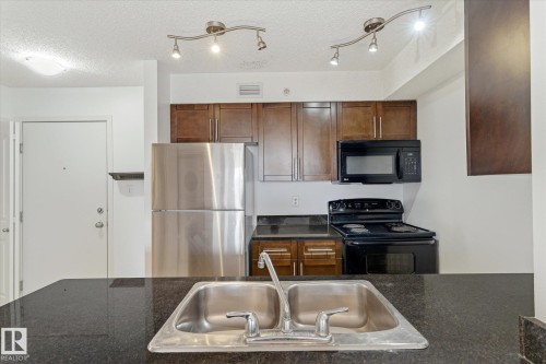 #409 11816 22 Av Sw, Edmonton, AB - Indoor Photo Showing Kitchen With Double Sink