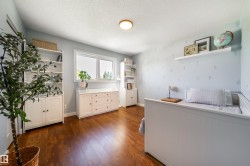 Hardwood-finish flooring throughout - 