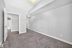 Carpeted room featuring light gray wall finishes and white trim - 