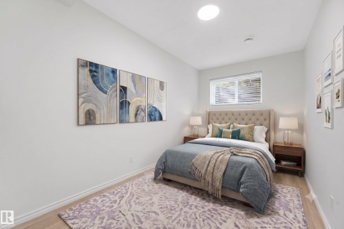 Bedroom virtually staged. - 10216 150 Street Nw, Edmonton, AB - Indoor Photo Showing Bedroom