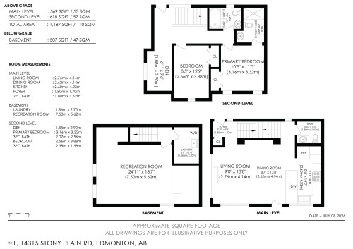 Floor plan - 1 14315 Stony Plain, Edmonton, AB 