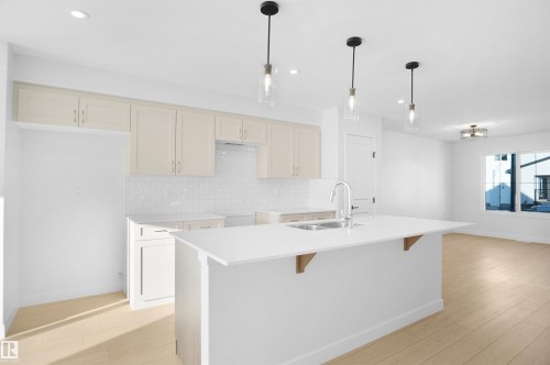 7383 181 Avenue Nw, Edmonton, AB - Indoor Photo Showing Kitchen With Double Sink