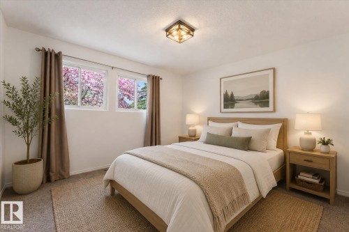 Virtually staged. - 8911 149 Street, Edmonton, AB - Indoor Photo Showing Bedroom