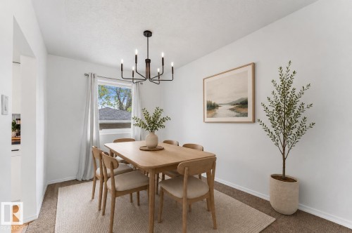 Virtually staged. - 8911 149 Street, Edmonton, AB - Indoor Photo Showing Dining Room