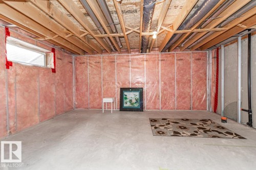 Unfinished basement offering exposed wood ceiling joists, concrete flooring, and insulated perimeter walls - 39 Vega Avenue, Spruce Grove, AB - Indoor Photo Showing Basement