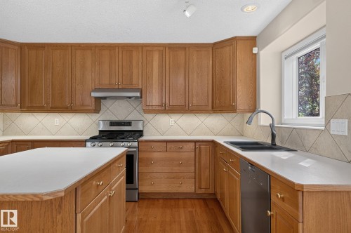 610 Hunters Close Nw, Edmonton, AB - Indoor Photo Showing Kitchen With Double Sink