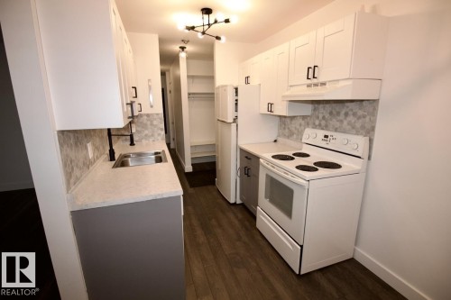 201 10345 123 Street Nw, Edmonton, AB - Indoor Photo Showing Kitchen With Double Sink