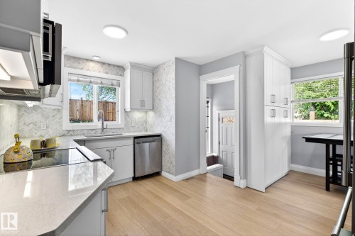6008 97A Avenue, Edmonton, AB - Indoor Photo Showing Kitchen With Upgraded Kitchen