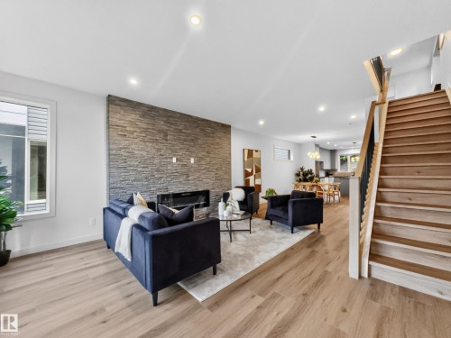 8711 149 Street Nw, Edmonton, AB - Indoor With Fireplace