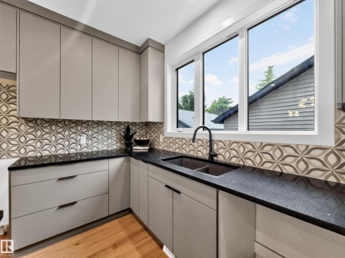 8711 149 Street Nw, Edmonton, AB - Indoor Photo Showing Kitchen With Double Sink