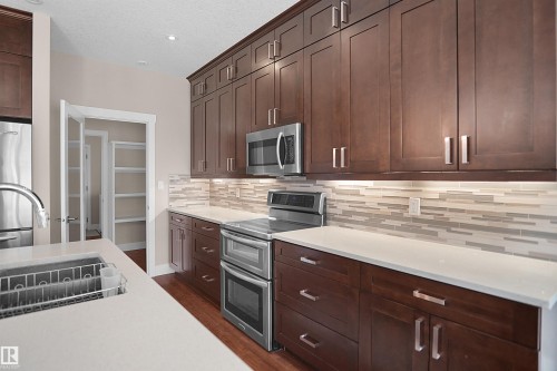 16539 132 Street Nw, Edmonton, AB - Indoor Photo Showing Kitchen With Double Sink With Upgraded Kitchen