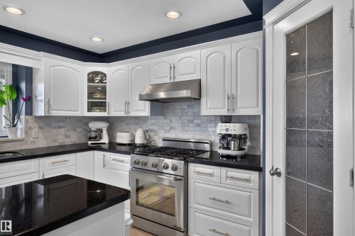 1751 Haswell Cove Nw, Edmonton, AB - Indoor Photo Showing Kitchen With Stainless Steel Kitchen With Upgraded Kitchen