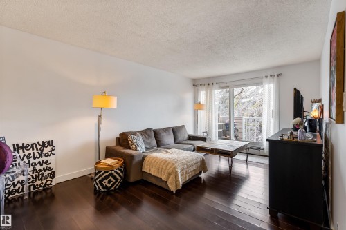 #403 10335 118 St Nw, Edmonton, AB - Indoor Photo Showing Living Room