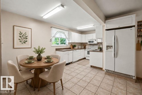 virtually staged - 26 Louisbourg Place, St. Albert, AB - Indoor Photo Showing Dining Room
