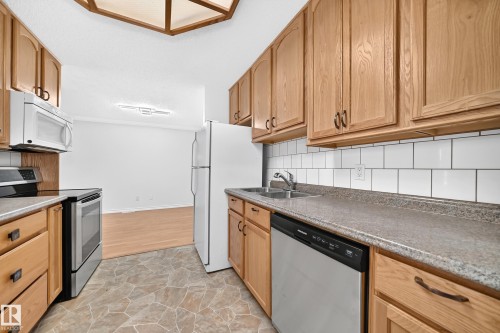#40 3111 142 Av Nw, Edmonton, AB - Indoor Photo Showing Kitchen With Double Sink