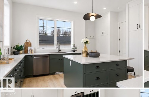9703 68 Avenue Nw, Edmonton, AB - Indoor Photo Showing Kitchen With Upgraded Kitchen