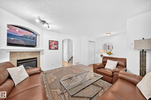 1126 Grantham Drive Nw, Edmonton, AB - Indoor Photo Showing Living Room With Fireplace