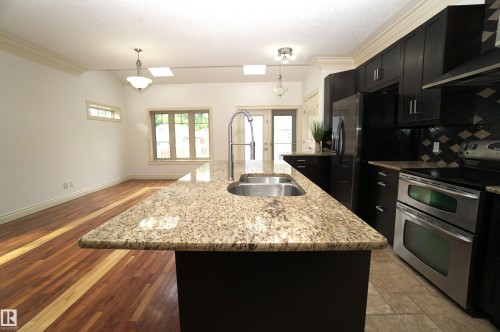 10224 90 Street Nw, Edmonton, AB - Indoor Photo Showing Kitchen With Double Sink With Upgraded Kitchen