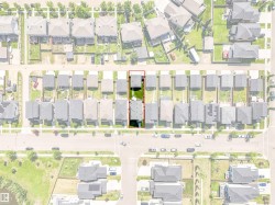 Aerial view of a residential property within a structured neighborhood grid - 