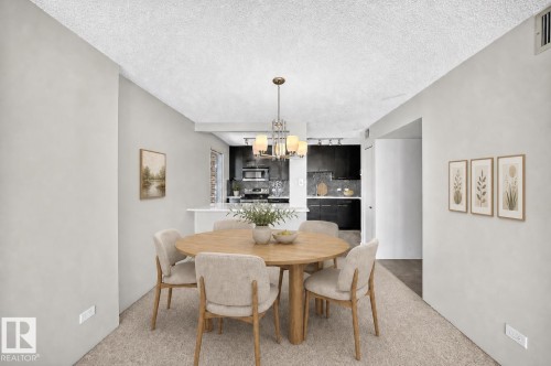 #1802 11027 87 Av Nw, Edmonton, AB - Indoor Photo Showing Dining Room